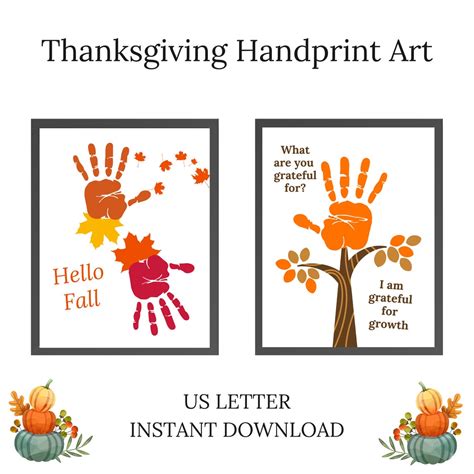 Thanksgiving Handprint Craft Thanksgiving Handprint Art - Etsy