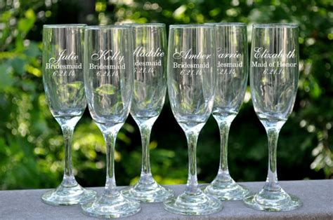 Personalized Champagne Flutes Champagne Glasses Bridesmaid Groomsman Toasting Glasses #2301562 ...