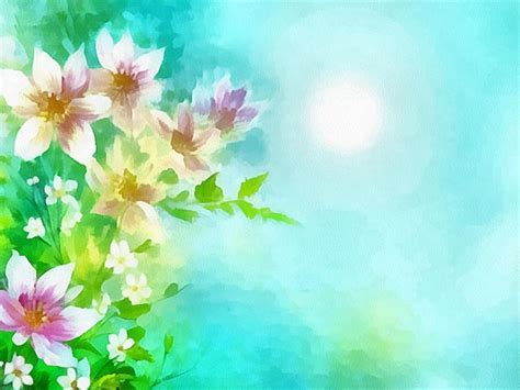 Premium Photo | Digital drawing of nature floral background with ...