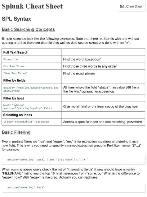 SPL Syntax: Basic Searching Concepts