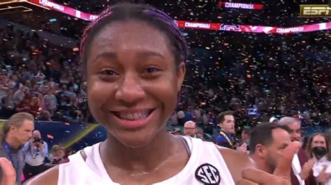 Aliyah Boston goes viral for smile after South Carolina wins championship