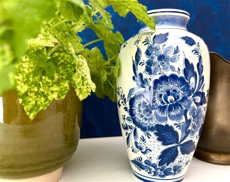 Beautiful Delft Blue Vase, Pottery Factory Astrid Gouda, Handcraft ...