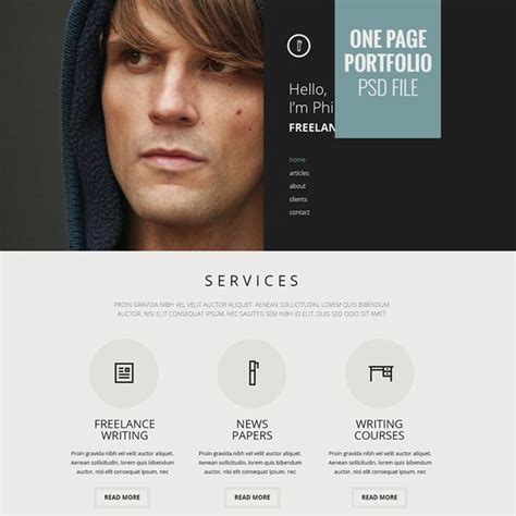 FREE this week - Nov 17 - Check out Portfolio one page design by Webvilla on Creative Market