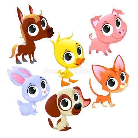 Funny Farm Animals and Pets Stock Vector - Illustration of comic, family: 47631033