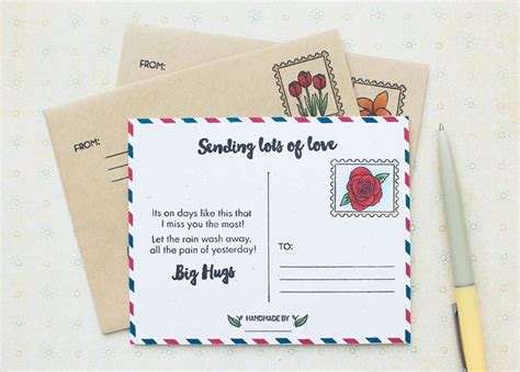 How To Make Your Own DIY Postcard using Stamps + Video Tutorial | Diy postcard, Postcards diy ...