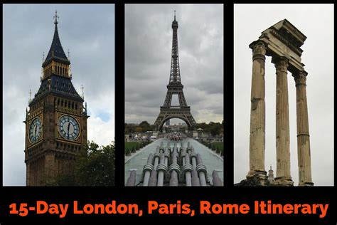 15-Day London, Paris, Rome Itinerary - Jetsetting Fools