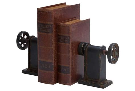 Metal Bookends | Bookends, Industrial bookends, Home decorators collection