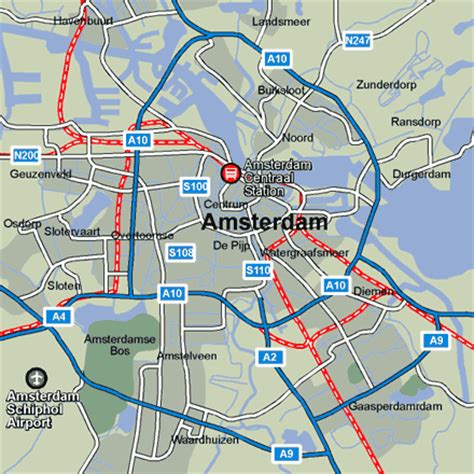 Amsterdam Rail Maps and Stations from European Rail Guide