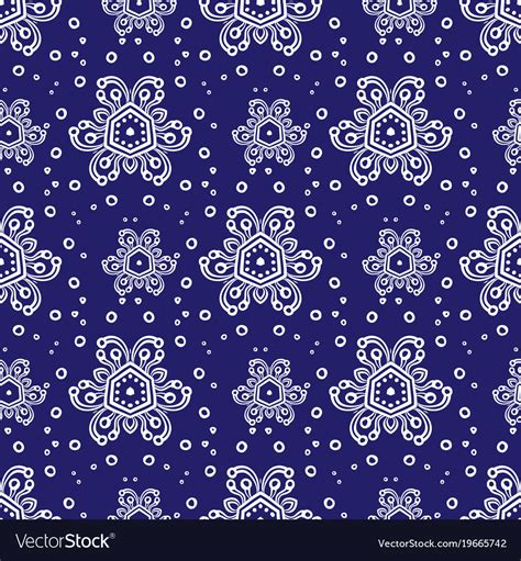 Doodle flower pattern Royalty Free Vector Image