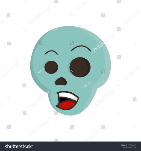 Skull Emoticon Expressions Stock Vector (Royalty Free) 1335041807 ...