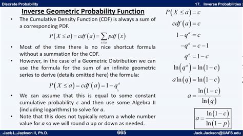 Statistics 2.17.2.1 Inverse Geometric Probability Formula - YouTube