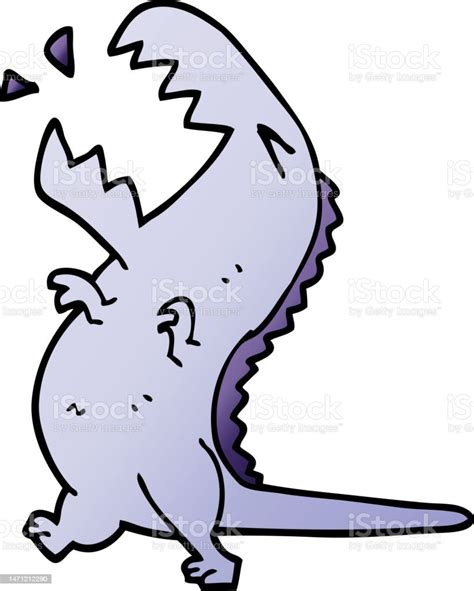 Cartoon Doodle Roaring T Rex Stock Illustration - Download Image Now ...