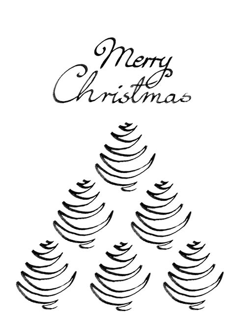 Christmas Image Black And White ~ easy drawing cool