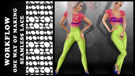 IMVU TEXTURING WORKFLOW- Lace Pattern making in photoshop - YouTube