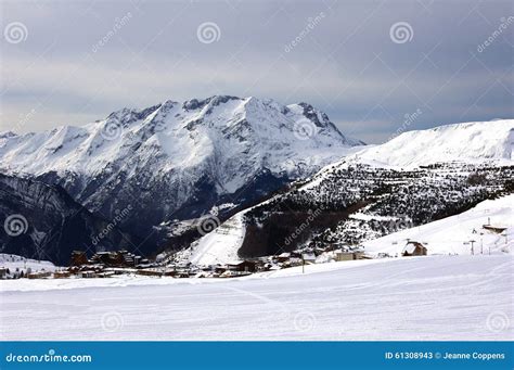 Ski Resort of Alpe D Huez . Stock Image - Image of alpe, resort: 61308943