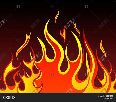 Inferno Fire Vector Vector & Photo (Free Trial) | Bigstock