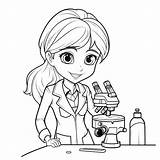 Scientist Coloring Sheets Free  Printable sketch template