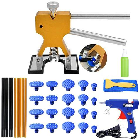 Auto Dent Puller Kit - Adjustable Golden Dent Remover Tools Paintless ...