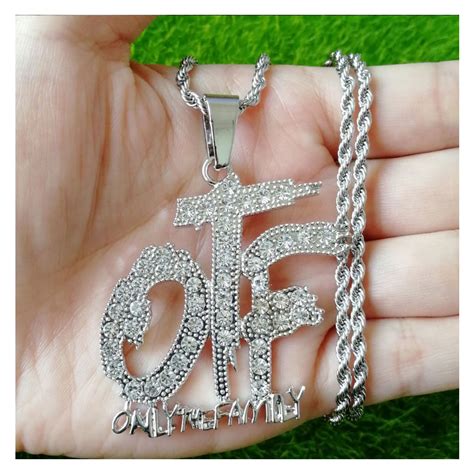 Silver OTF Only The Family Pendant encrusted in Zirconia Jewels - Ice ...