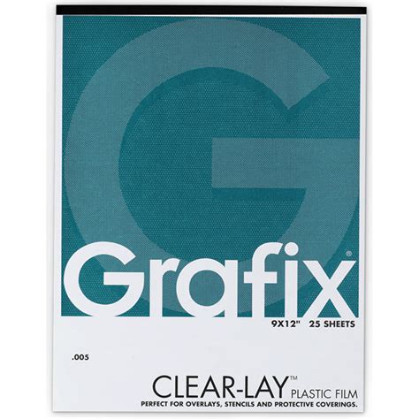 Grafix Clear Lay Plastic Film .010/ 25 Sheets Per Pack