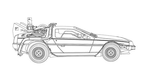 Vector Illustration of the Delorean-Back to the future :: Behance