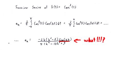 Coefficients of Fourier Series of (Cos(t))^3 - Mathematics Stack Exchange