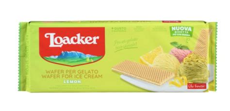 Loacker Lemon Wafers for Ice Cream - 150 gram Pack (Pack of 10)