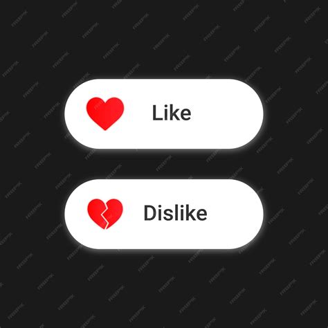 Premium Vector | Like and dislike buttons