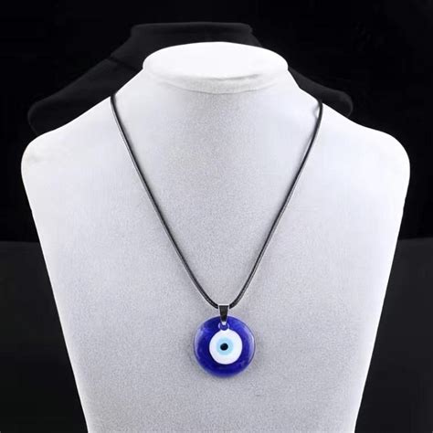 Blue evil eye necklace 🧿 Glass Other colors on... - Depop