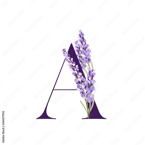 Lavender Alphabet A, Wedding Monogram Logo Design Stock Vector | Adobe ...