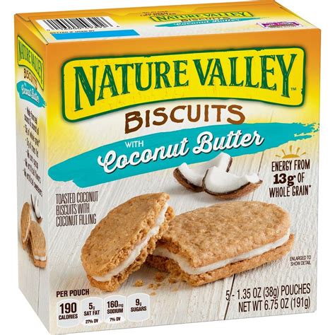 Nature Valley Coconut Butter Biscuits - 5ct | Peanut butter biscuits, Savory snacks, Almond butter