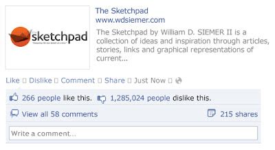 The Sketchpad: Facebook Dislike Button