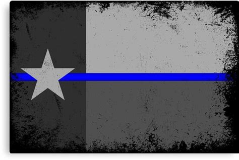 "Blue Line Texas State Flag" Canvas Print by Runesilver | Redbubble