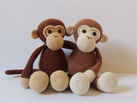 Crochet Pattern Monkeys Michel and Robin Amigurumi Pattern - Etsy