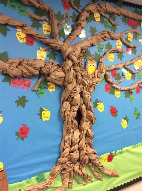 My Welcome Back Bulletin Board | Bulletin board tree, Paper tree, Classroom tree