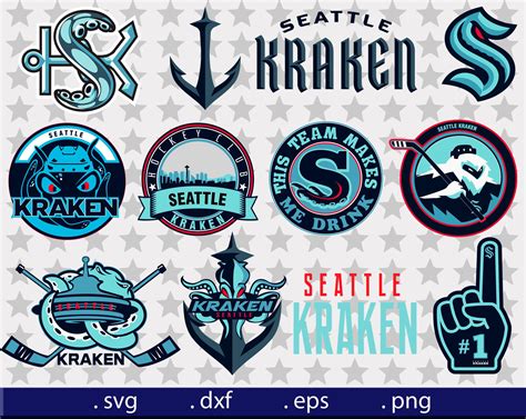 Seattle Kraken Logo Colors - All Gadoes