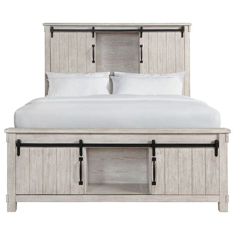 Elements International Scott 373670Q Modern Farmhouse Queen Bed with ...