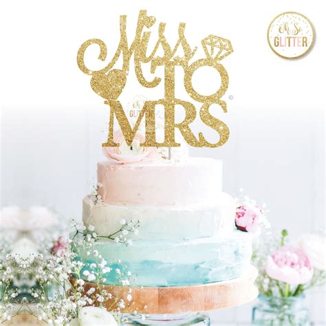 Miss to Mrs cake topper | Oh So Glitter