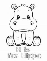 Cute Hippo Coloring Pages sketch template