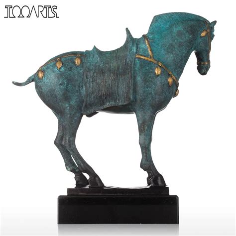 Tooarts Chinese Horse Bronze Sculpture Elegant Modeling Chinese ...