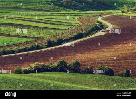 Rural landscape with road Stock Photo - Alamy