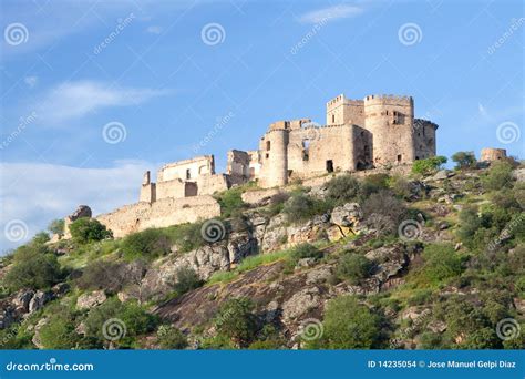 Beautiful Landscape With A Castle On A Hill Stock Photo - Image of ...