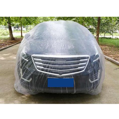 Car Disposable Plastic Cover Waterproof Transparent Dustproof Rian Cover Clear – Alexnld.com