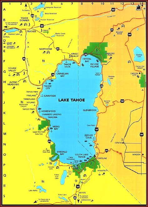 Lake Tahoe Stateline Hotels Map - map : Resume Examples #djVaROD2Jk