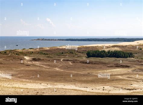 Lithuania Russia border; looking across the Lithuanian border into ...