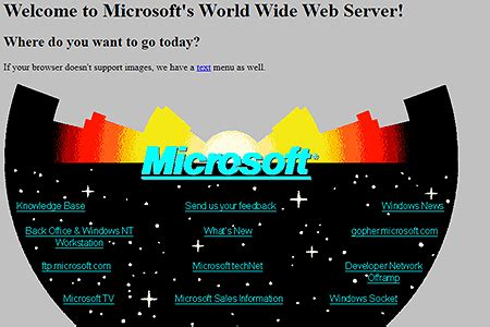 Microsoft in 2000 | Web Design Museum