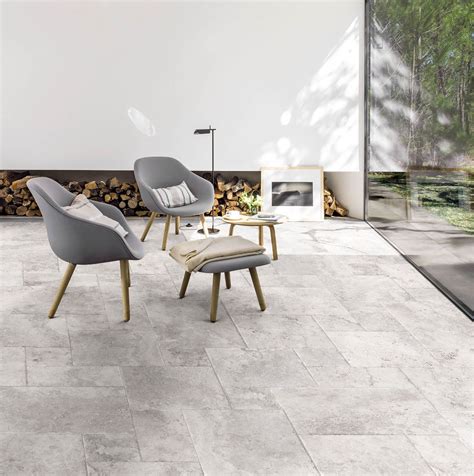 Bodrum Silver Travertine Porcelain Tile - TL - Tiles4Less