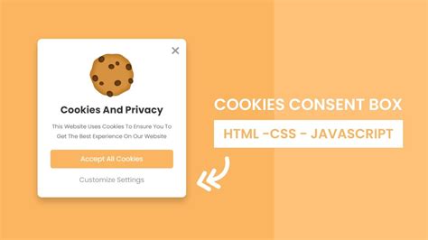 Create A Cookies Consent Popup Box UI Design Using HTML - CSS - JavaScript - YouTube