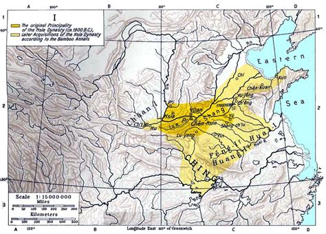 China History Maps - BC 2200-1750 Xia / Hsia