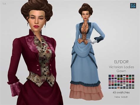 Victorian Ladies Gown | Sims 4, Ladies gown, Sims 4 dresses